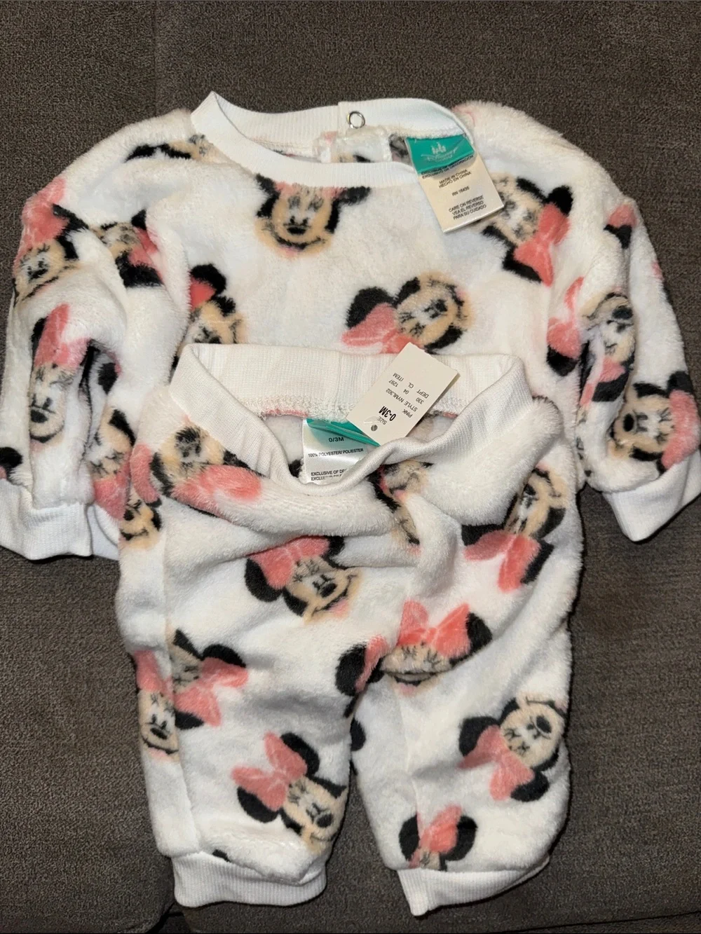 Disney Baby Minnie Mouse Sweatshirt - Soft Set Girls 0-3M